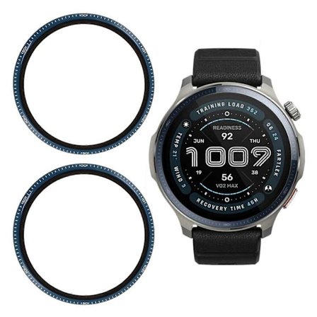 2 st/förpackning Kompatibel med Huami Amazfit Balance 2 Skärmskydd Smartklocka HD Klar PMMA-film (Svart Kant)