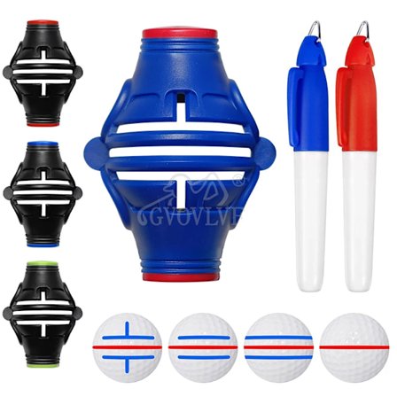 Golf Ball Marker Hög Precision Golf Ball Marker Golf Ball Liner Mall Ritning Markering Alignment Verktyg Kit Professionell