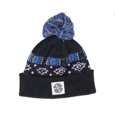 Rip Curl - Svart pom Beanie - Jacquard Tall Beanie Black Pom @ Hatstore