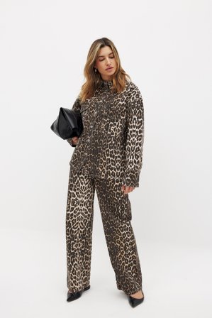 Mimi A.R x NA-KD Leopard Print Denim - Mid waist jeans - Leopard - EU 44