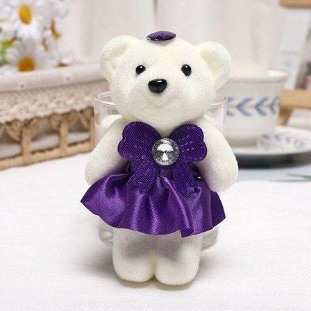 Liten bamsebukett Björn ROSE RØD rose rød lilla