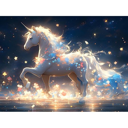 Unicorn 5D diamantmålningskit, djurmålningskonst för hemvägg