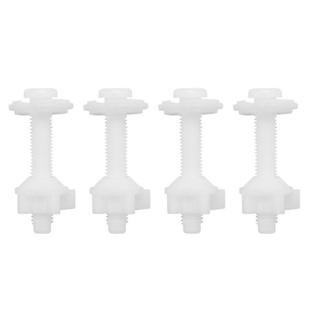 4 stk. Toiletsæde hængsel bolt skruer med plastikmøtrikker og skiver