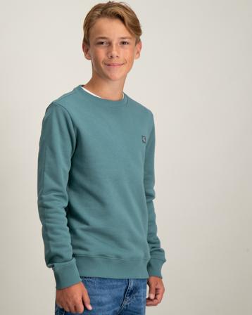 Calvin Klein MONO MINI BADGE REG CN Blau Pullover Jungen - Kidsbrandstore