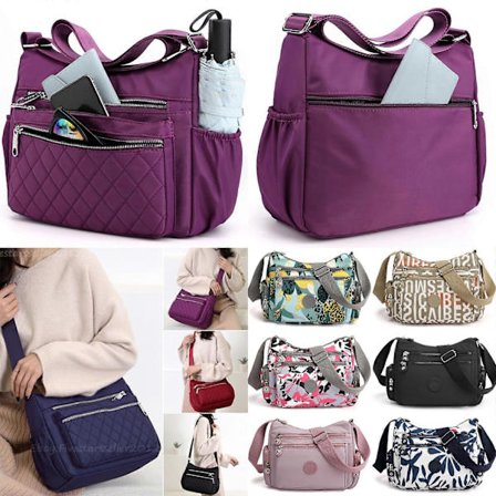 Naisten uusi nyloninen olkalaukku, suuri kapasiteetti, naisten rento crossbody-käsilaukku USA[YJD]