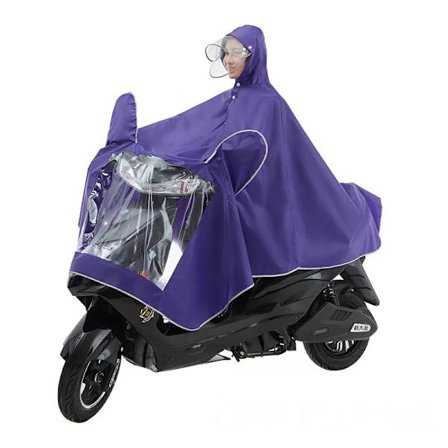 Motorsykkel Regn Poncho Unisex Vanntett Hette Regnfrakk Utendørs Ebike