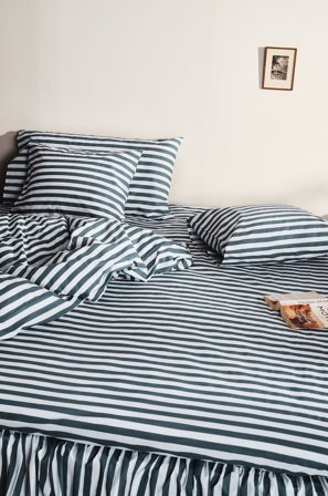 Jotex - Stretchlaken Blå/hvit - KAYO - Kjøp Dra-på-laken hos Jotex