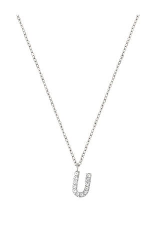 Mockberg Petite Stone Letter U Steel Necklace Smycken & klockor Dam Silver ONESIZE