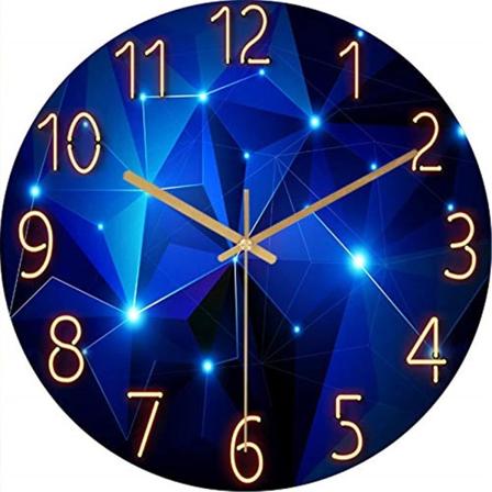 Modern Silent Quartz Väggklocka 30cm Batteridriven-Starry Sky - Perfet
