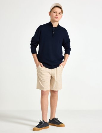 Lindex Shorts Linen Blend - Beige - 140