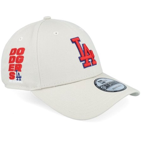 New Era - MLB Beige adjustable Cap - Los Angeles Dodgers Side Patch Stone 9FORTY Adjustable @ Hatstore
