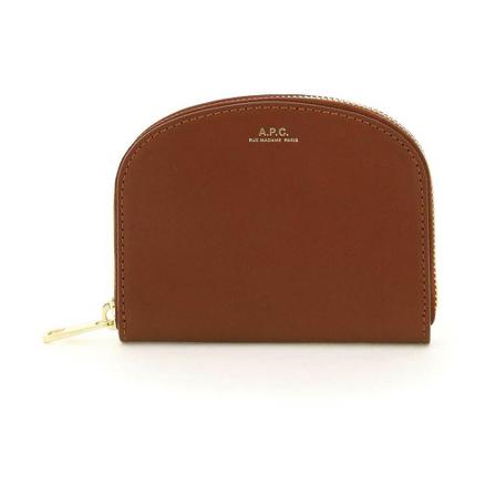 A.p.c., demi-lune compact wallet Brązowy, Kobieta, Rozmiar: ONE Size
