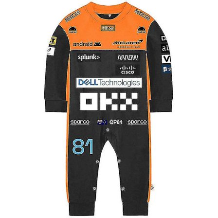 Tib 2023 Ny Sæson F1 Mclaren Baby Jumpsuit Formel 1 Team Racerbil Gulf Dreng Pige Børn Romper Forår Cool Baby Tøj