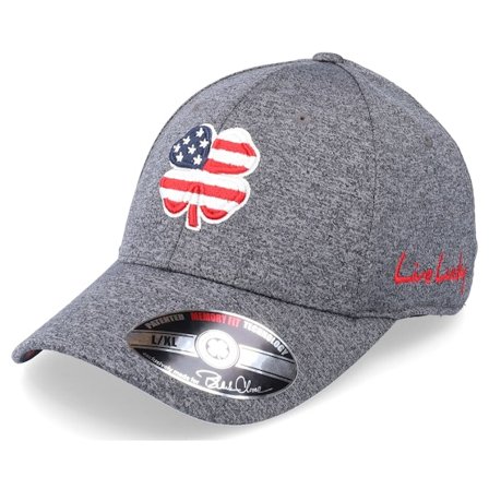Black Clover - Gris flexfit Casquette - Usa Flag Heather Stretch Fit Grey Flexfit @ Hatstore