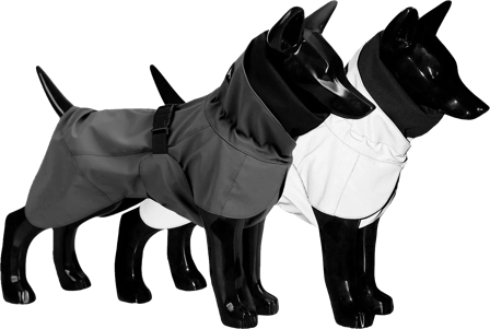 PAIKKA Visibility Raincoat koiran sadetakki, 55-60 cm, harmaa