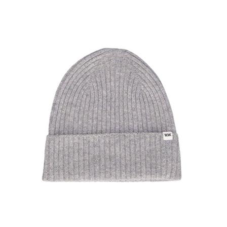 Wood Wood, Luca Lambswool Beanie Light Grey Melange Grijs, unisex, Maat:ONE Size
