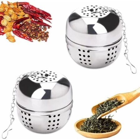 /EA/Teinfuser i rustfritt stål Teinfusjonsanordning, tesil for te, krydder og de fleste kopper og tekanner, Fonepro