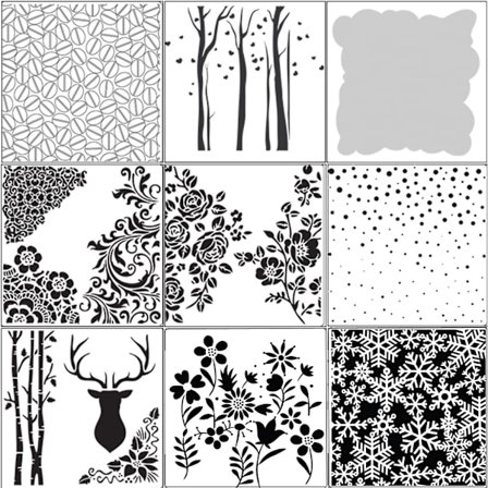 Ulike Airbrush Maleri Sjablong DIY Hjem Dekor Scrapbooking Album Håndverk Kunst