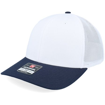 Richardson - White trucker Caps - 112 Combination White/Navy Trucker @ Hatstore