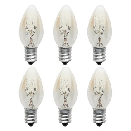 10 stk. E12 pære 220v-240v 10w C7 pære - varm farve - glødelampe/wolfram pære stue lys