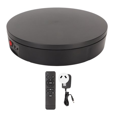 Roterande Displayställ 100 kg Kapacitet 360 Graders Justerbar Hastighet Fotografering Skivspelare med Fjärrkontroll 100-240V AU-kontakt