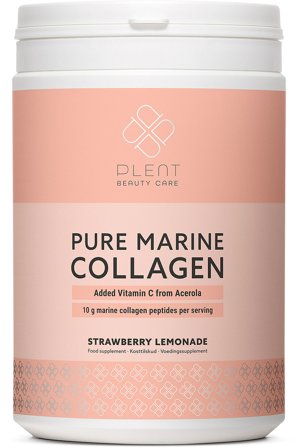 Plent Pure Marine Collagen 300 g Strawberry Lemonade, Helse & Madvarer, Kollagen, Kollagenpulver
