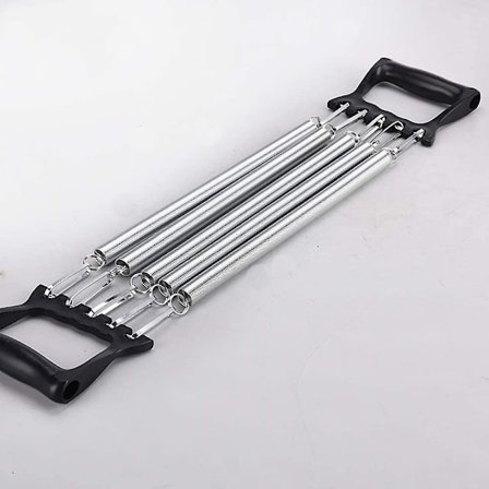 Profesjonell expander svart, brystexpander med avtakbare stålfjærer, bryst- og armexpander 5-veis justerbar{KDO}