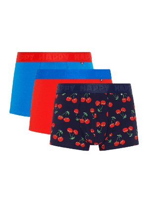 Happy Socks 3-Pack Cherry Short Boxers Kalsonger Herr Blå L
