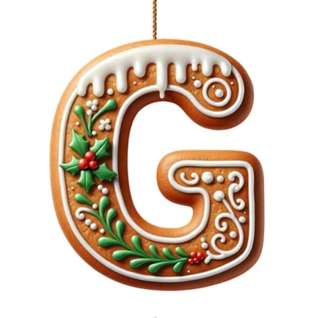 1/26 st Pepparkaksalfabet Ornament 26 Initial Bokstav Polkagris Hänge med Bärmönster Mini Monogram Julgranshängande Dekoration