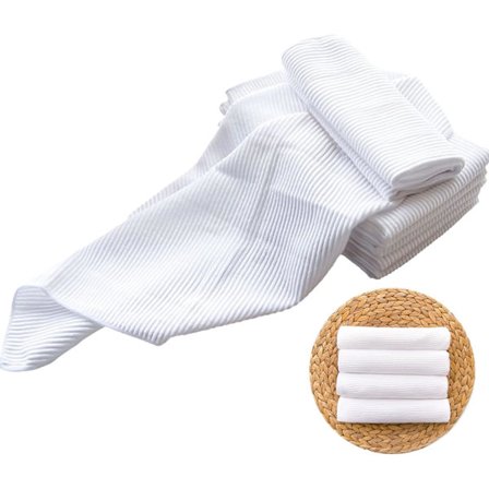 Sett med 4 kjøkkenhåndklær, oppvaskkluter, rengjøringskluter, restaurantkluter