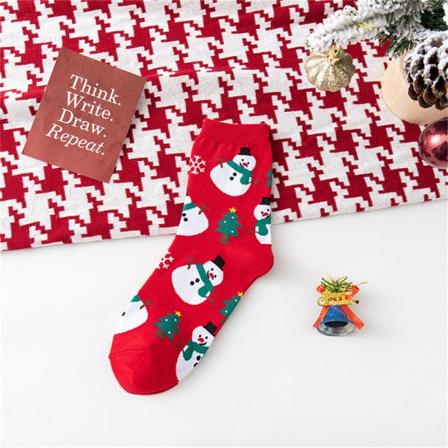 Julstrumpor Kvinnor Rolig Jultomte Snögubbedjur Kawaii C