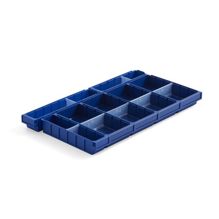 Schubladeneinsatz für Schublade MIX, passend für offene Endrahmen, T 500 mm