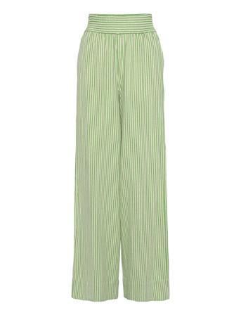 Slfgeillis Hw Wide Pant B Vida Byxor Grön Selected Femme