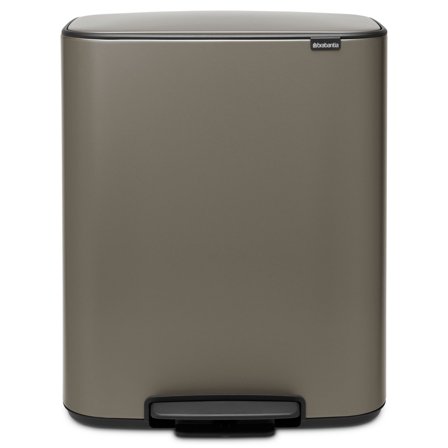 Brabantia Bo pedalbøtte 60 liter, platinum