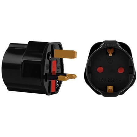 2x Rejsestik Type G - Sort Feriestik