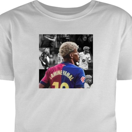 Barn T-shirt Yamal FC Barcelona fotboll stjärnskott 2025