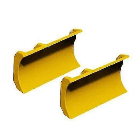 Snøplog-formede sko ornamenter, et par snøplog-formede skotilbehør med frontblader.