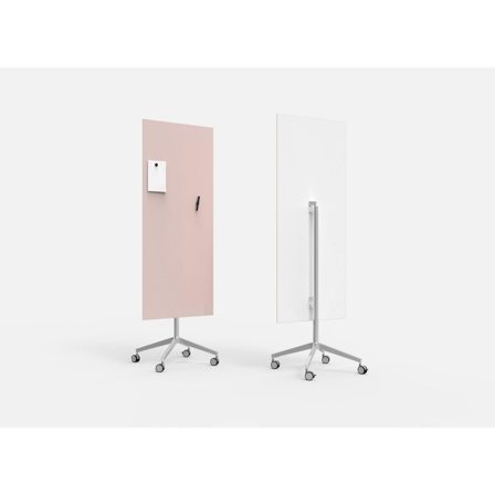 LINTEX Glastavla mobil 650x1960mm rosa - Lyreco - Kontorsmöbler och inredning - Whiteboardtavlor och tillbehör - Whiteboardtavlor mobil - Glas