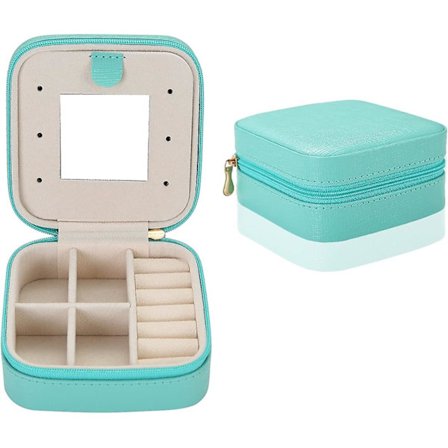 Pieni matkakorujen järjestyslaatikko peilillä, Mini korujen säilytyslaatikko naisille ja tytöille, Korujen korvakorujen kaulakorujen rannekorujen 