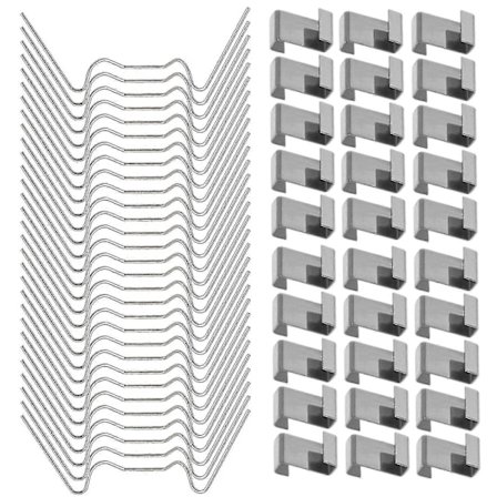 100 st Rostfria Fästklämmor för Växthusglas (med 50 st Växthusglas W-trådklämmor och 50 st Växthusglas Z Överlappningsklämmor) 2025:e