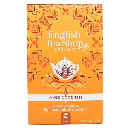 English Tea Shop Green Rooibos, Pomegranate Ø 20 breve, Helse & Madvarer, Te, Grøn Te