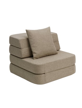 By KlipKlap Kk 3 Fold Sofa Single - Sand W. Sand - Beige - ONE SIZE
