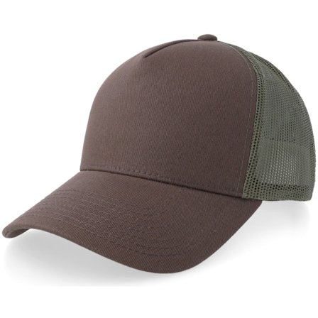 Equip - Marrón trucker Gorra - Blank Brown/Olive/Navy A-frame Trucker @ Hatstore