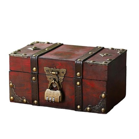 Håndlavet opbevaringsboks i træ til soveværelse eller stue - skattekiste