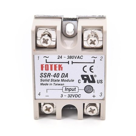 Industriel Solid State Relay SSR 40A med Beskyttelsesflag SSR-40DA 40A DC Kontrol AC Shytmv