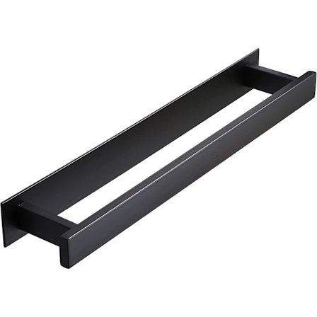 Badeværelses Håndklædeholder, Selvklæbende Håndklædeholder 40cm Håndklædestang Sus 304 Rustfrit Stål, Sort