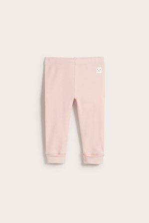 Kappahl | Pikkulasten ribatut leggingsit | Vaaleanpunainen