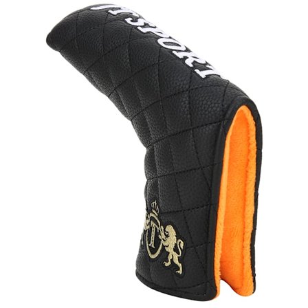 Magnetisk Golf Putter Cover Headcover Vandtæt PU L-formet Golfkølle Hoved Cover Tilbehør (Sort)