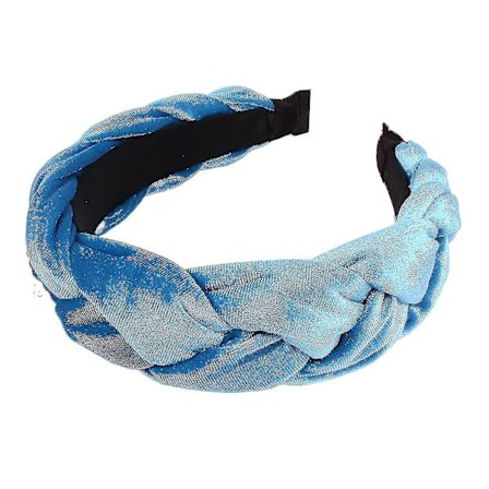 Flettet vri elastisk sklisikker elegant kvinne pannebånd ensfarget bred forhøyet fløyel hårbøyle hårtilbehør