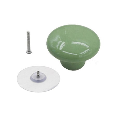 32 mm Farverige Keramiske Skabsknopper Runde Rustfri Tilbehør Glatte Skuffehåndtag til Skabe QinHai [DB]